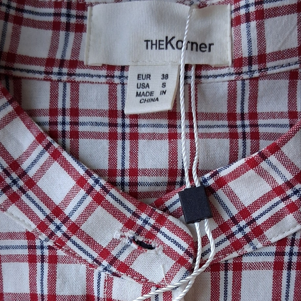 Anthropologie The Korner Plaid Check Button Up Top - Picture 10 of 13
